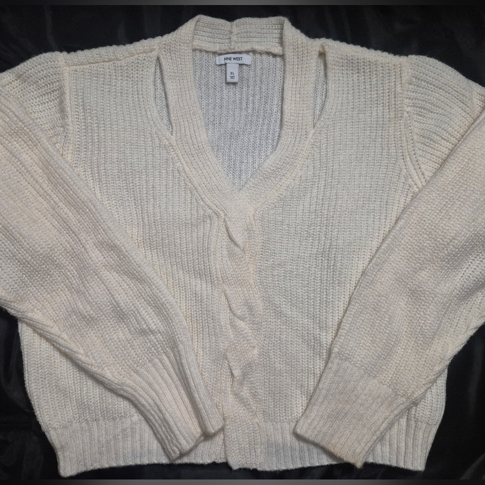 Nine West Cream Knit Sweater